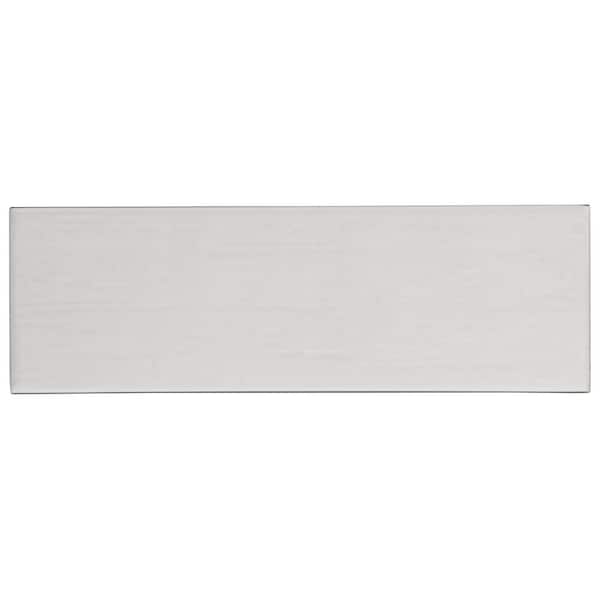 Ivy Hill Tile Crux Matte White 2.81 in. x 0.43 in. Matte Porcelain Subway Wall Tile Sample