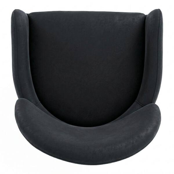 Furniture of America Varand Contemporary Black/Matte Gold Fabric