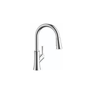 Joleena Single-Handle Pull Down Sprayer Kitchen Faucet with QuickClean in Chrome