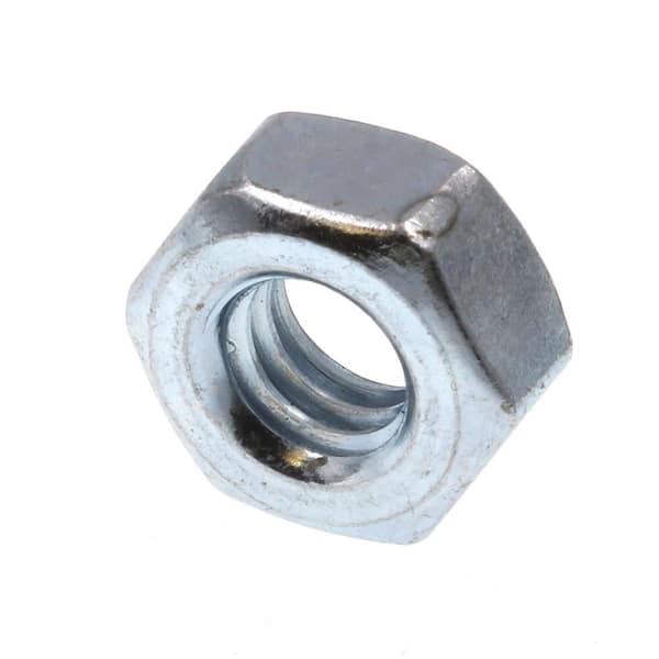 Prime-Line 1/4 in.-20 A563 Grade A Zinc Plated Steel Finished Hex Nuts (100-Pack)