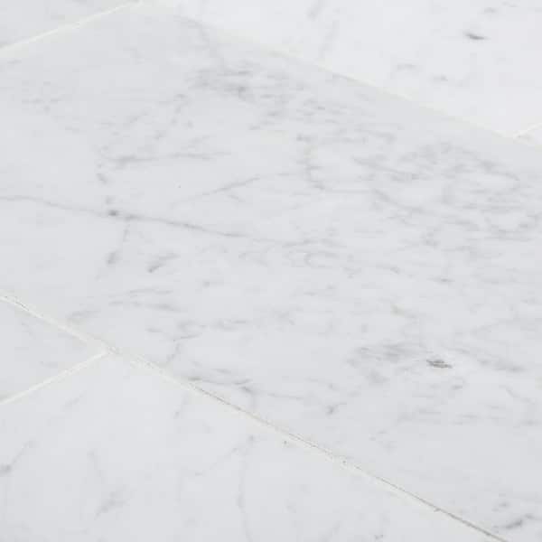 Honed Marble Wall And Floor Tile, Real Carrara Marble Tiles