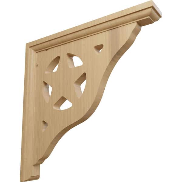 Ekena Millwork 1-1/2 in. x 10 in. x 10 in. Unfinished Cherry Bulwark Corbel