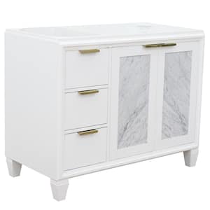 42 in. W x 21.5 in. D Single Bath Vanity Cabinet Only in White