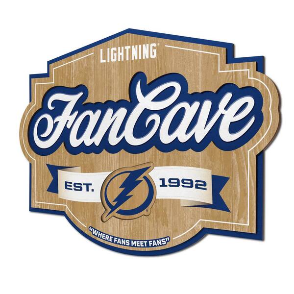 YouTheFan Tampa Bay Lightning Fan Cave Decorative Sign 3704084 The Home Depot