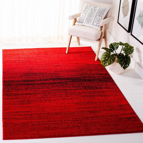 Adirondack Red/Black 5 ft. x 8 ft. Gradient Area Rug