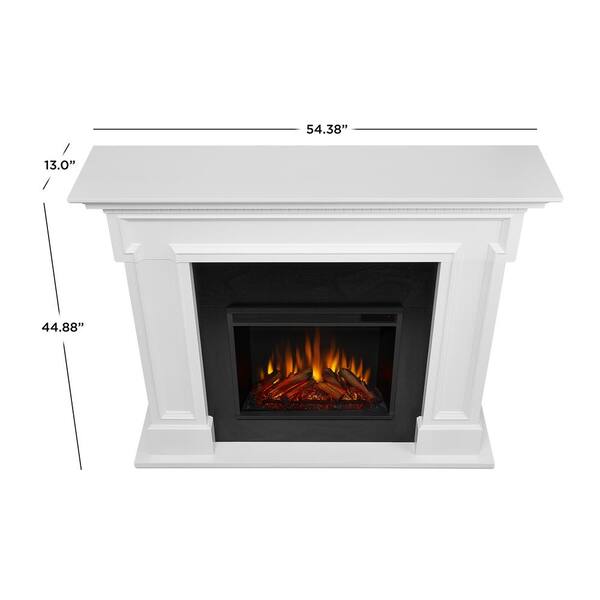 Real Flame Thayer 54 in. Electric Fireplace in White 5010E-W - The Home  Depot
