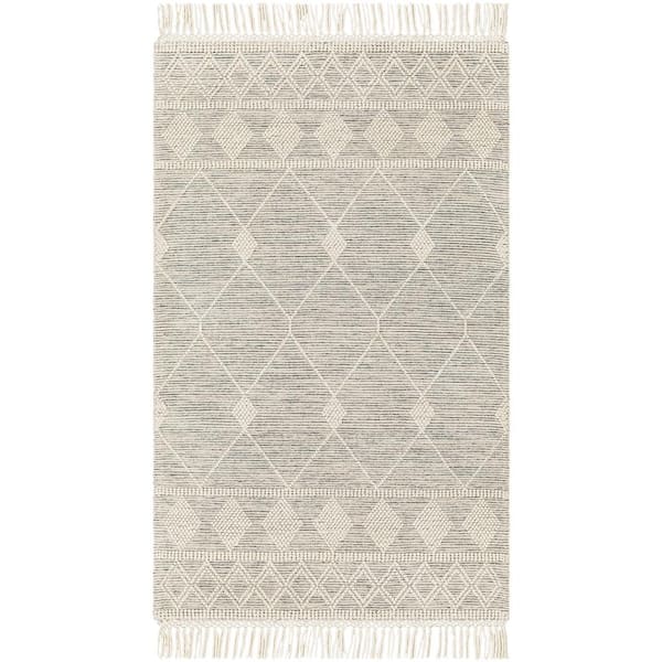 Livabliss Hemingway Grey/Cream 2 ft. x 4 ft. Global Indoor Area Rug