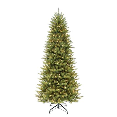 9 ft. Pre-Lit Incandescent Slim Fraser Fir Artificial Christmas Tree with 800 UL Clear Lights