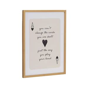 Gallery Ace of Heart Cards Positive Quote by the Creative Bunch Studio Gold Framed Art Print 12 in. x 16 in.