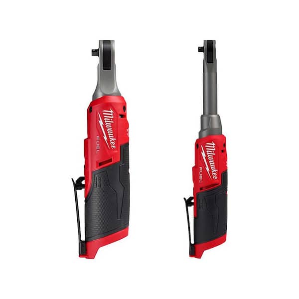 Milwaukee M12 FUEL 12V Lithium-Ion Brushless High Speed 1/4 in. Cordless Ratchet with 1/4 in. Extended Reach High Speed Ratchet