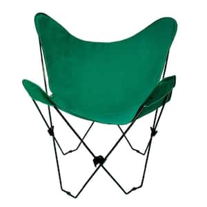 Butterfly Chair and Cover Combination w/Black Frame, Green