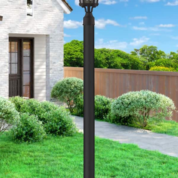 Livex Lighting Oxford 3 Light Textured Black Outdoor Post Top Lantern  7859-14 - The Home Depot