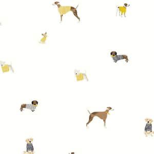 Joules Harbour Dogs Creme Matte Non Woven Removable Paste The Wall Wallpaper Sample