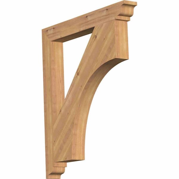 Ekena Millwork 3.5 in. x 36 in. x 32 in. Western Red Cedar Westlake Traditional Smooth Corbel