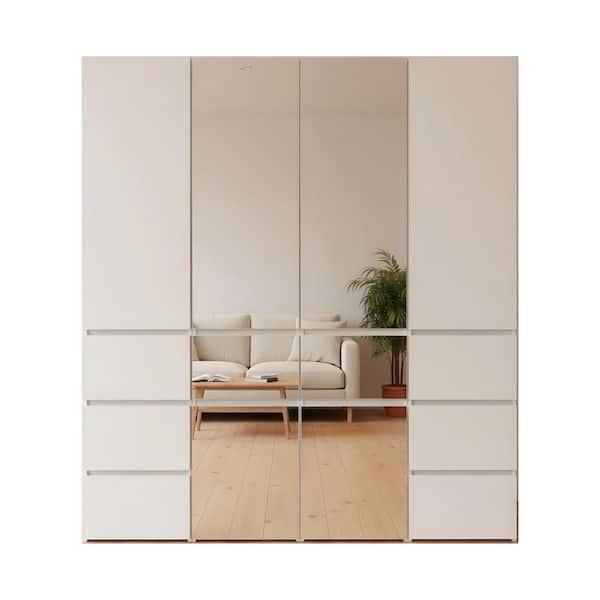 Klair Living Elise Collection-64 in. W White Modular Slim 8-Drawer