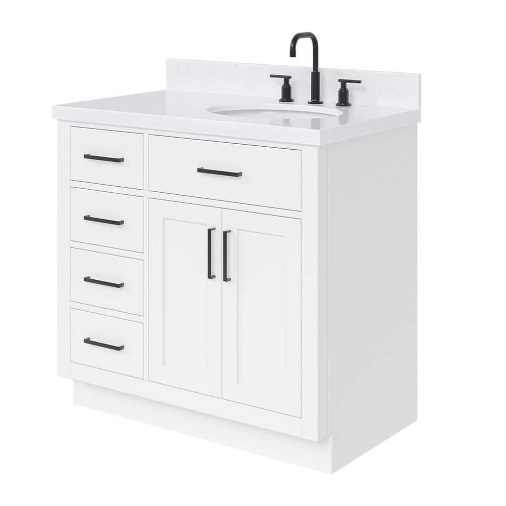 Hepburn 36" White Freestanding Single Basin Vanity Set