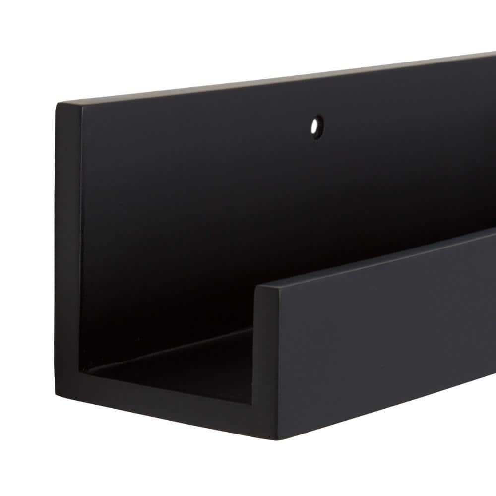 Black 42" Floating Wall Shelf for Living Room/Bedroom