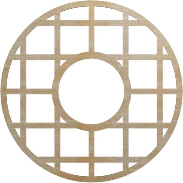 Ekena Millwork 26 in. x 8.875 in. x 0.375 in. Wood Medallion Moulding
