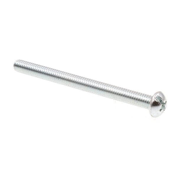 Prime-Line 5/16 in.-18 x 4 in. Phillips/Slotted Combination Drive Round Head Machine Screws Zinc Plated in Steel (10-Pack)