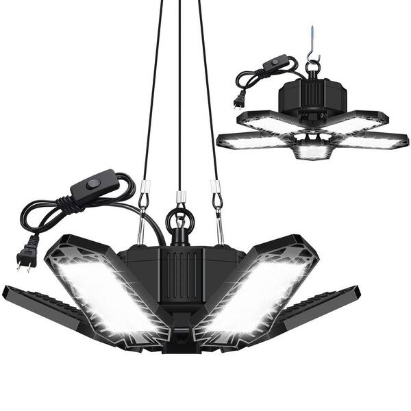 Nersunda 120Watt LED Garage Lights Deformable Ceiling Light (2Pack