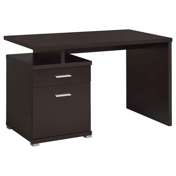 Coaster 47 In. Rectangular Cappuccino Wood 2-drawer Computer Desk 