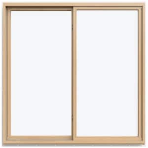 59.3125 in. x 59.5625 in. W-5500 Left-Hand Sliding Wood Clad Window