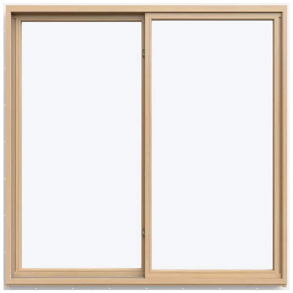 59.3125 in. x 59.5625 in. W-5500 Left-Hand Sliding Wood Clad Window