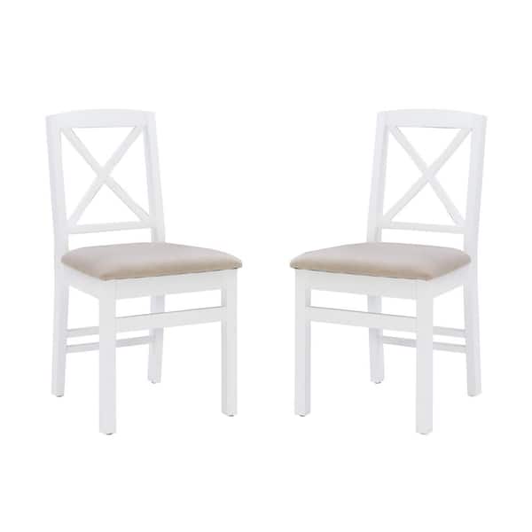 Linon Home Decor Hubbard White X-back Dining Chair (2-Pack)