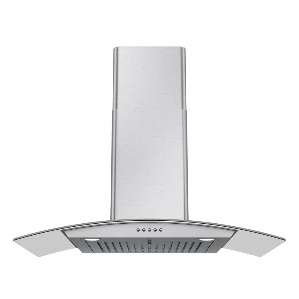 34 in. W 250 CFM Ducted Wall Mounted Stainless Steel Range Hood with One Mo