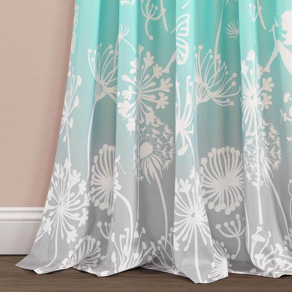 Pastel Rainbow Ombre Light-Filtering Polyester Window Panels