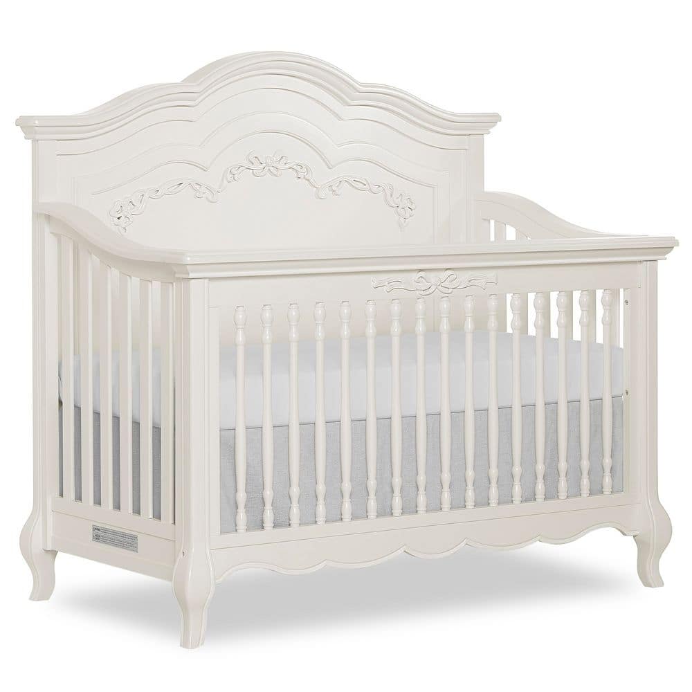 Aurora Ivory Lace Pearl 5-in-1 Convertible Crib