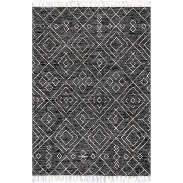 nuLOOM Cheryl Gray 5 ft. x 8 ft. Moroccan Cotton Area Rug