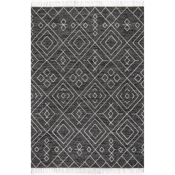 nuLOOM Cheryl Gray 9 ft. x 12 ft. Moroccan Cotton Area Rug