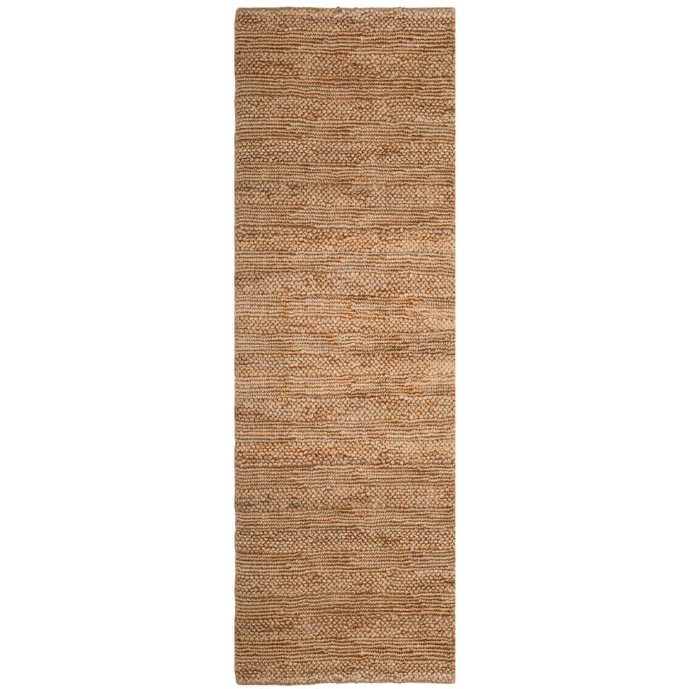 SAFAVIEH Natural Fiber 2 ft. x 16 ft. Natural Solid Color Runner Rug ...