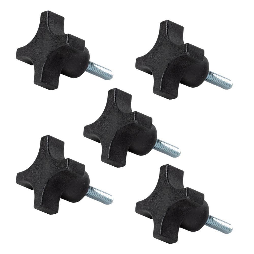 POWERTEC 1/4 in.-20, 4-Point Stud Knob (5-Pack) QNB3008