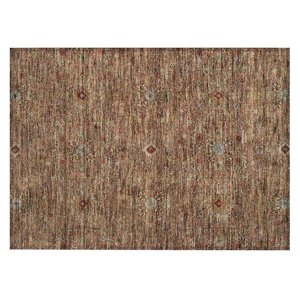 Chantille Machine Washable Indoor/Outdoor Abstract ACN1130 Paprika 1 ft. 8 in. x 2 ft. 6 in. Area Rug