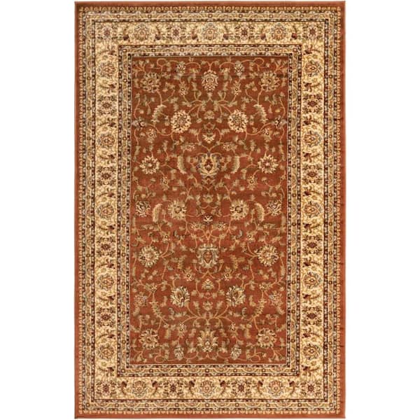 Unique Loom Voyage St. Louis Brick Red 5' 0 x 8' 0 Area Rug