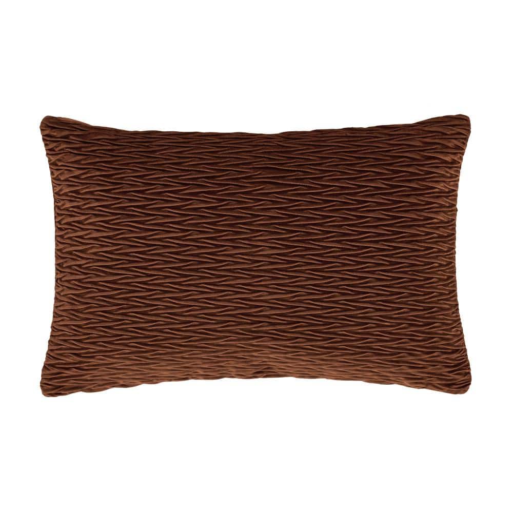 Toulhouse Ripple Terracotta Polyester Lumbar Decorative Throw Pillow Cover 