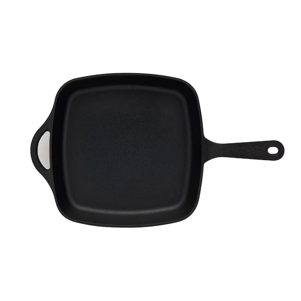 Jim Beam Hea Set of 3 Pre Seasoned Cast Iron Skillets with Even Distribution and