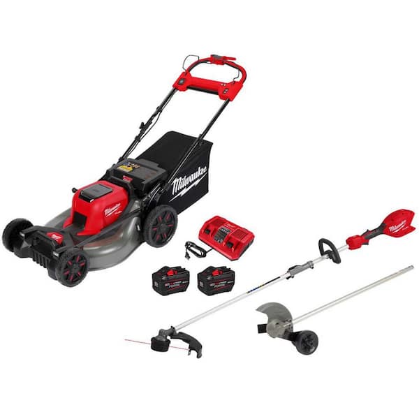 M18 FUEL 18V 21 in. Brushless Cordless Dual Battery Self-Propelled Mower w/ String Trimmer, Edger, (2) Battery, Charger