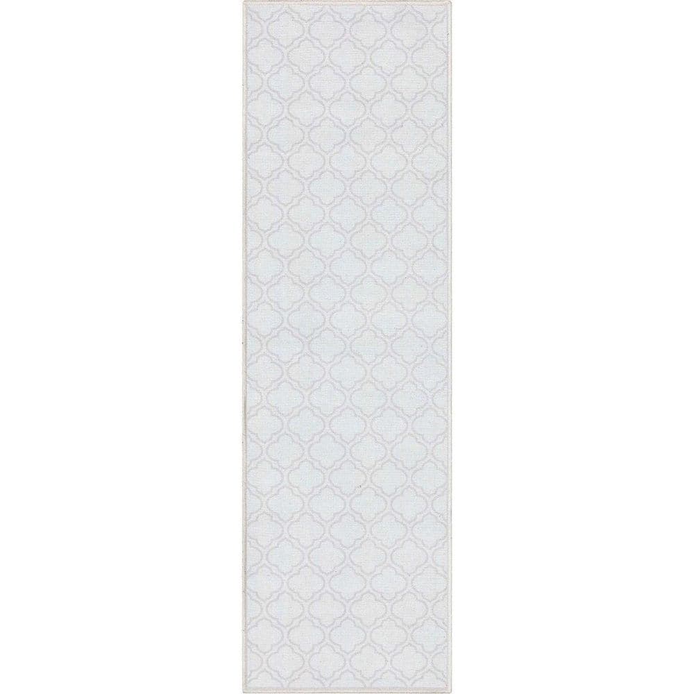 Apollo Lattice Moroccan Trellis Ivory 2 ft. 7 in. x 9 ft. 6 in. Runner Machine Washable Area Rug price history on PriceWatchPro