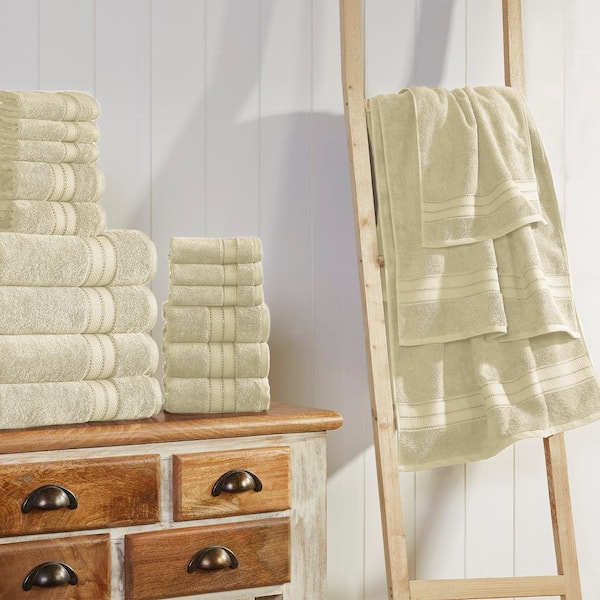 New Product Ivory Yellow Special Satin Cheap Guest Biltmore Towels