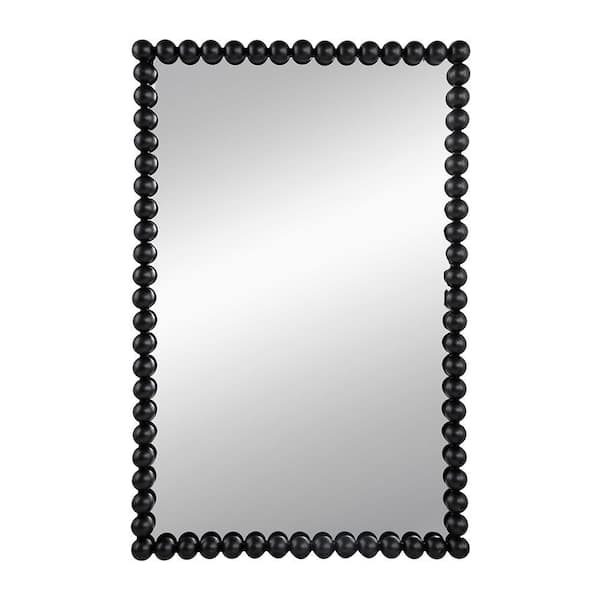Anky 24 in. W x 36 in. H Metal Framed Black Wall Mounted Decorative Mirror