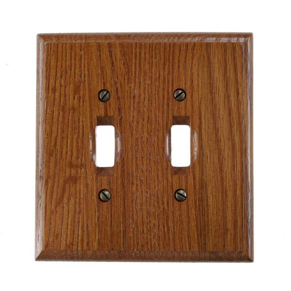 AMERELLE Wood 2-Gang Toggle Wall Plate (1-Pack)