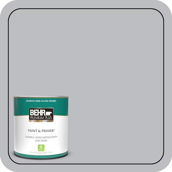 BEHR PREMIUM PLUS 1 qt. #N530-3 High Speed Access Semi-Gloss Enamel Low Odor Interior Paint & Primer