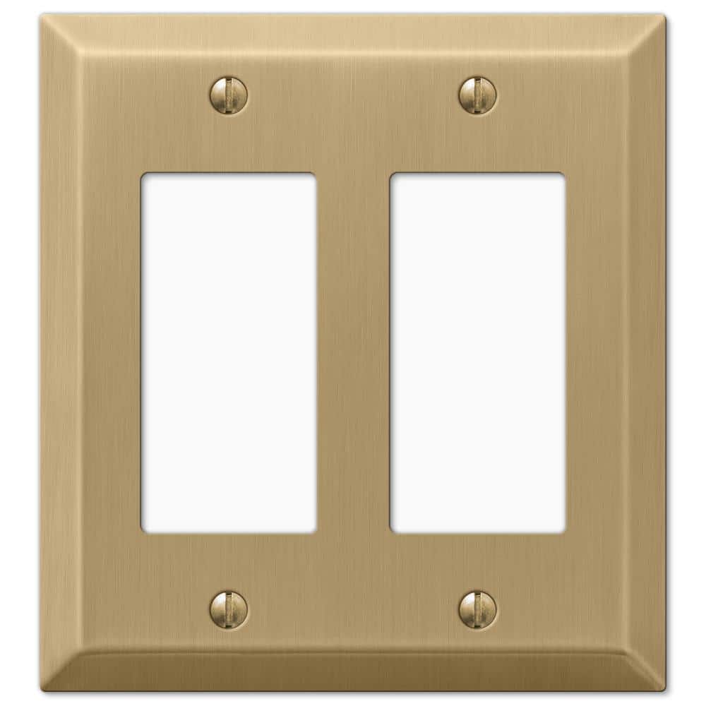 Metallic 2 Gang Rocker Steel Wall Plate - Brushed Bronze price history on PriceWatchPro