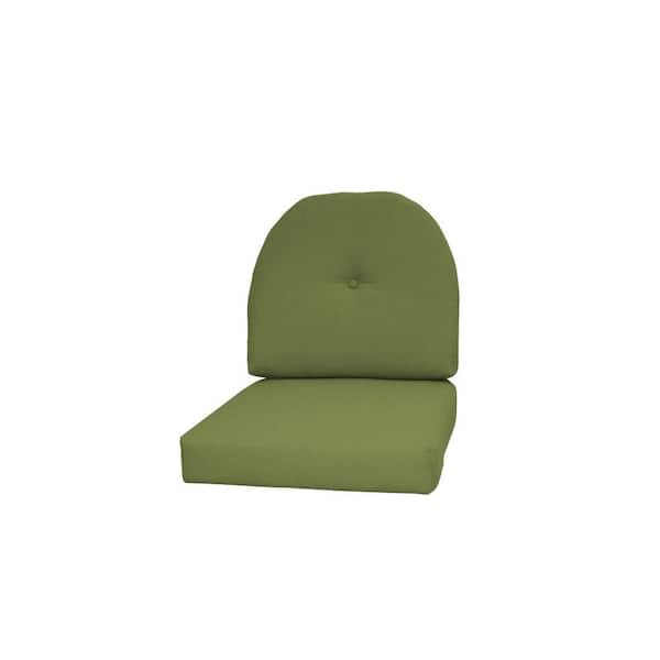Paradise Cushions Sunbrella Kiwi 2-Piece Wicker Outdoor Chair Cushion