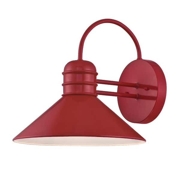 Westinghouse Watts Creek 1-Light Classic Red Outdoor Barn Light Sconce ...