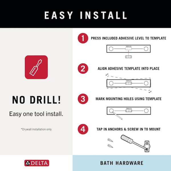 How to install a towel ring without drilling