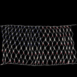 24 in. x 33 in. 200-Light Count Red, White and Blue American Flag Mini Net Lights with White Wire